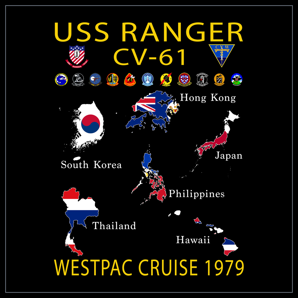 USS Ranger CV-61 1979 cruise design
