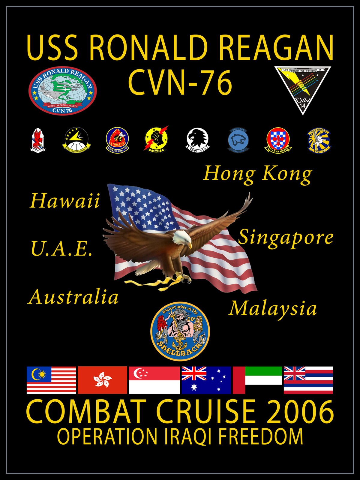 USS Ronald Reagan CVN-76 2006 cruise design