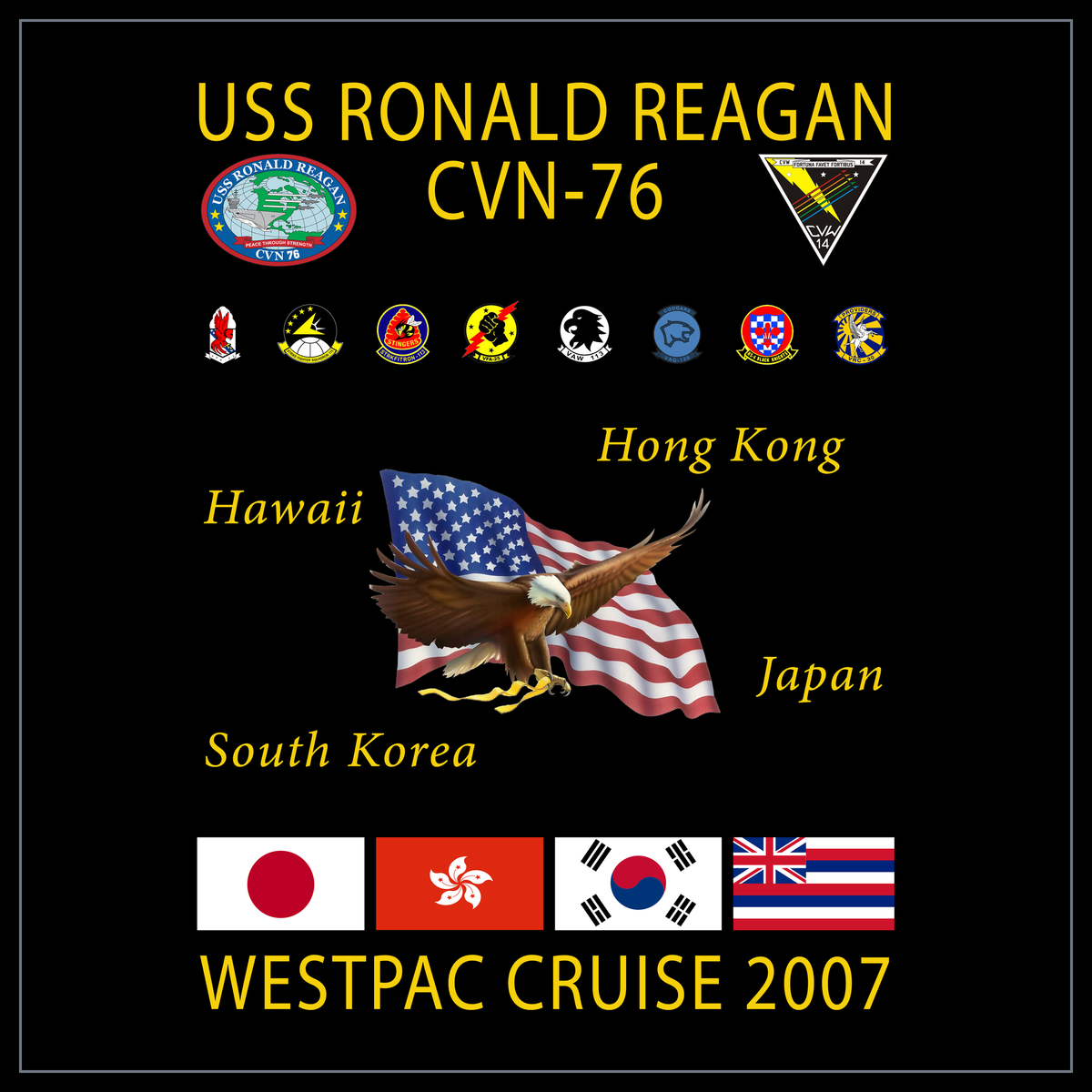 USS Ronald Reagan CVN-76 2007 cruise design