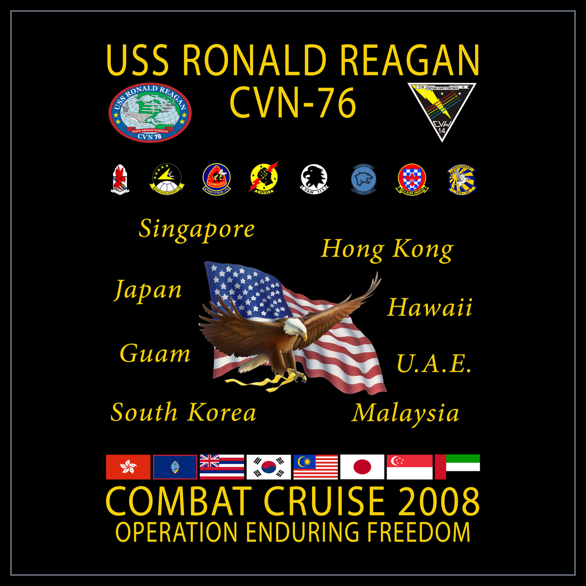 USS Ronald Reagan CVN-76 2008 cruise design