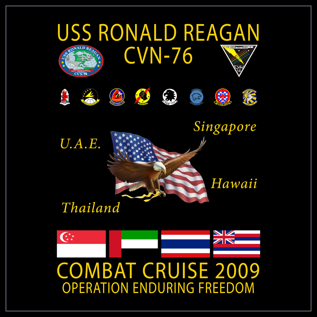 USS Ronald Reagan CVN-76 2009 cruise design