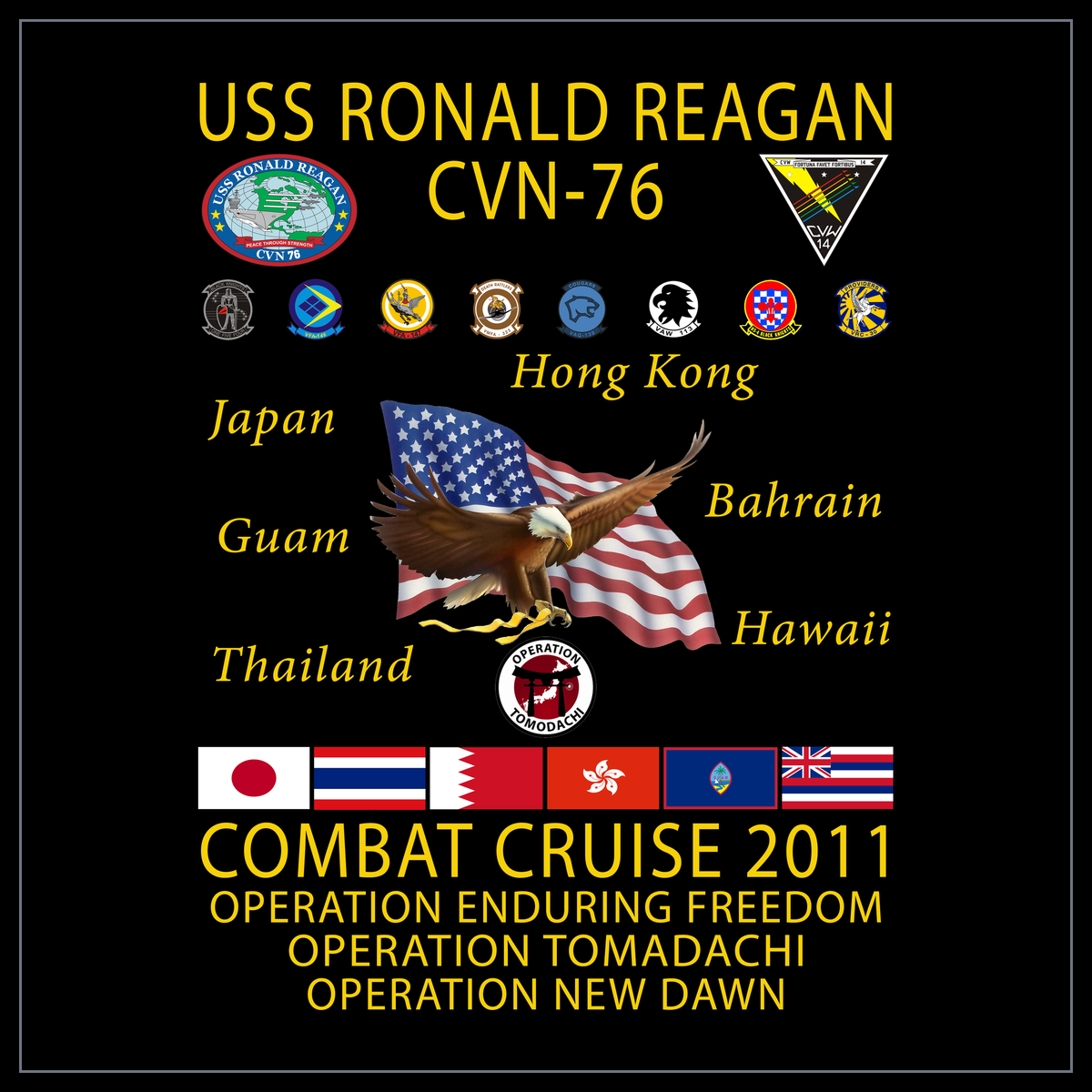 USS Ronald Reagan CVN-76 2011 cruise design
