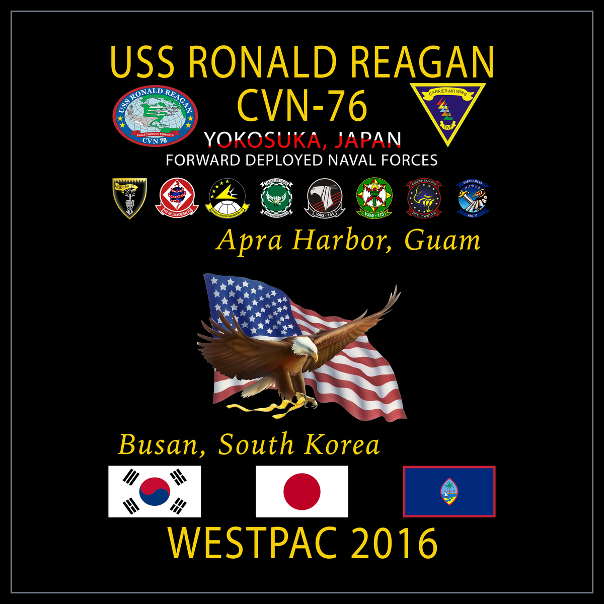 USS Ronald Reagan CVN-76 2016 cruise design
