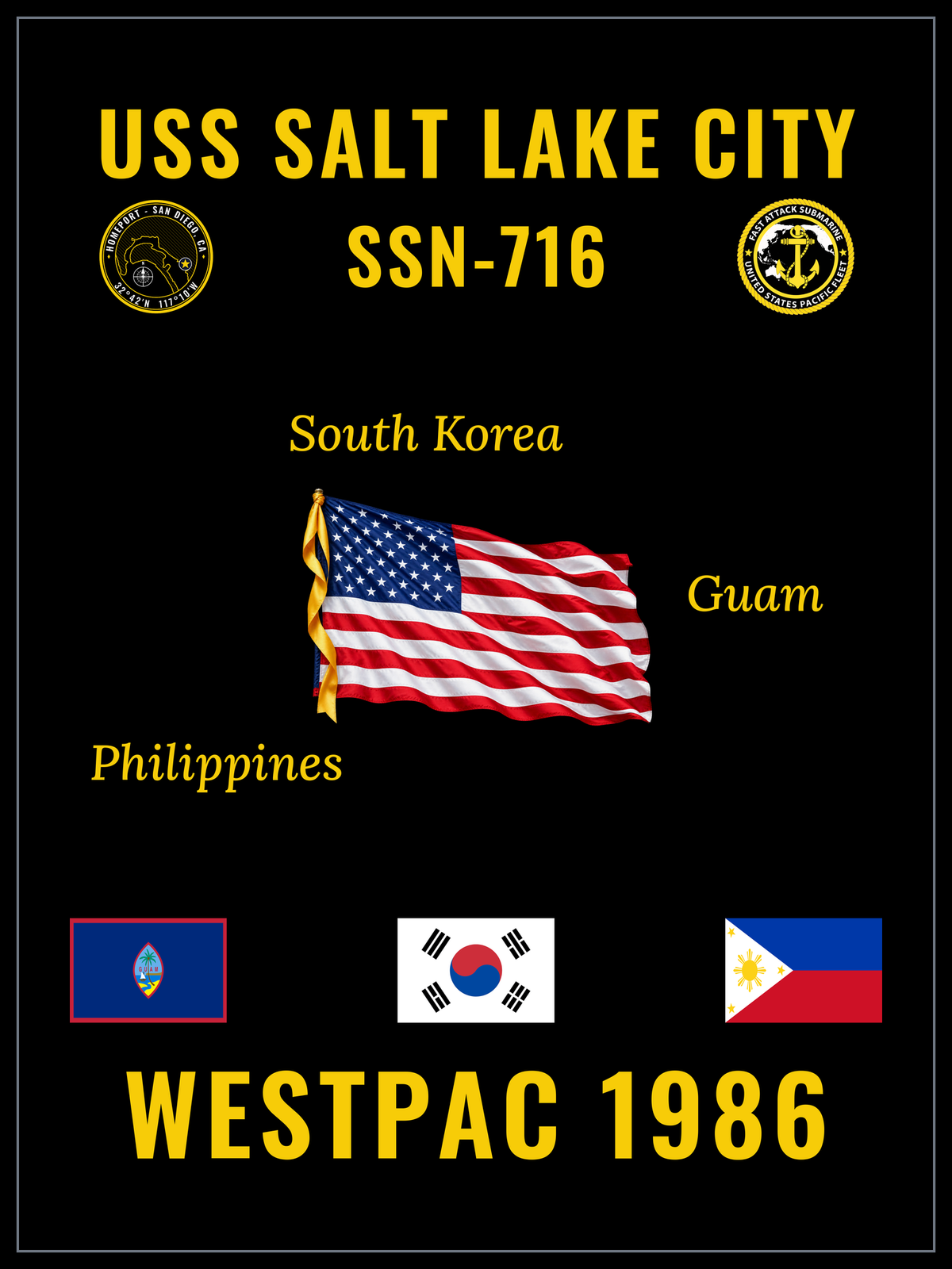 USS Salt Lake City (SSN-716) 1986 cruise design