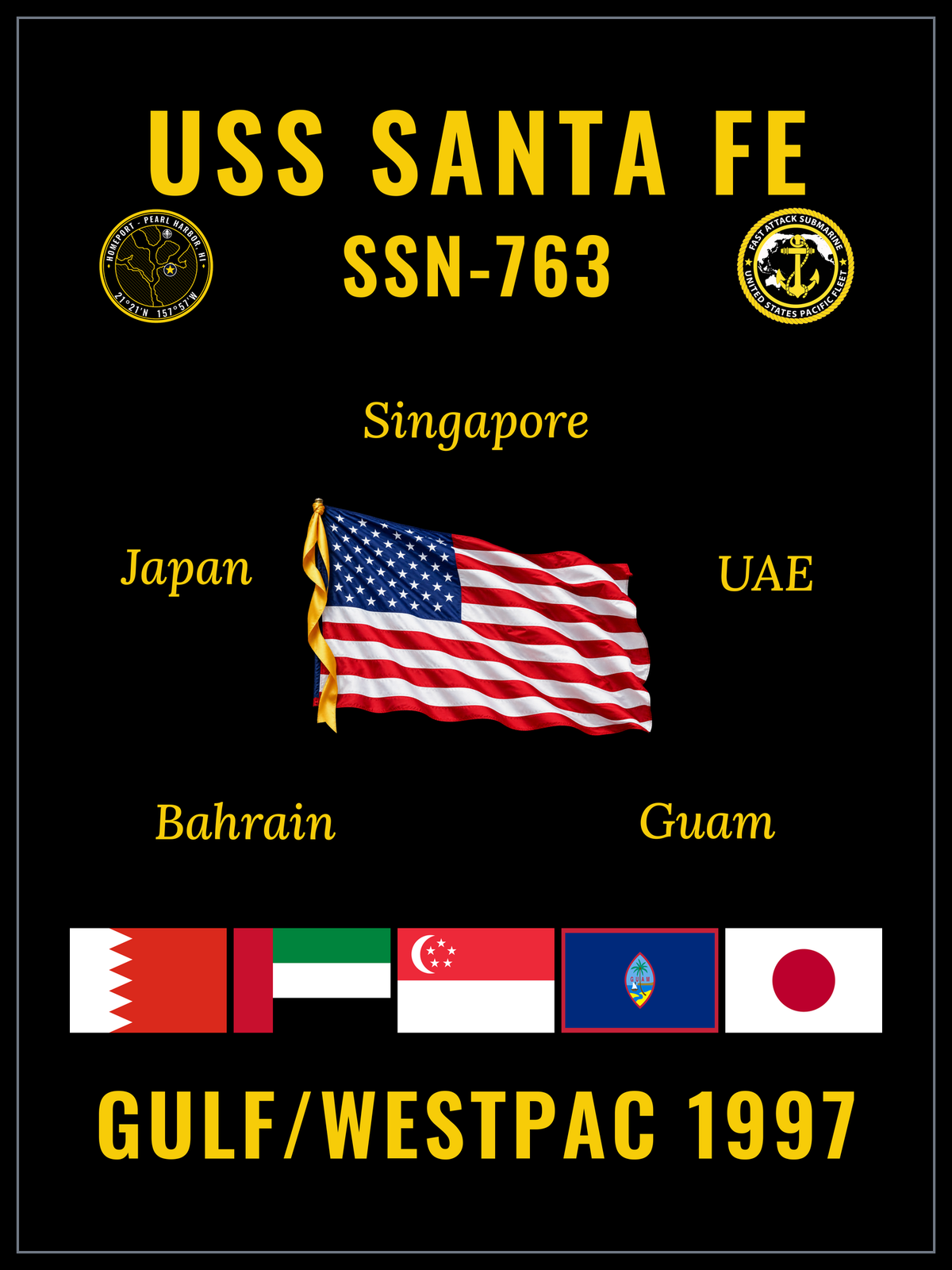 USS Santa Fe (SSN-763) 1997 cruise design