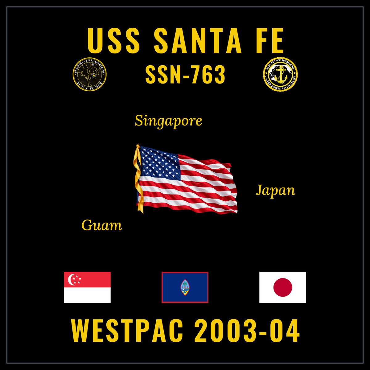 USS Santa Fe (SSN-763) 2003-04 cruise design