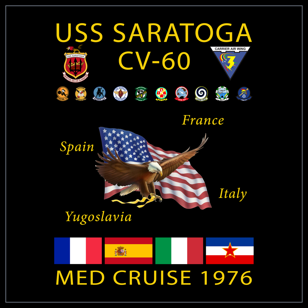 USS Saratoga CV-60 1976 cruise design