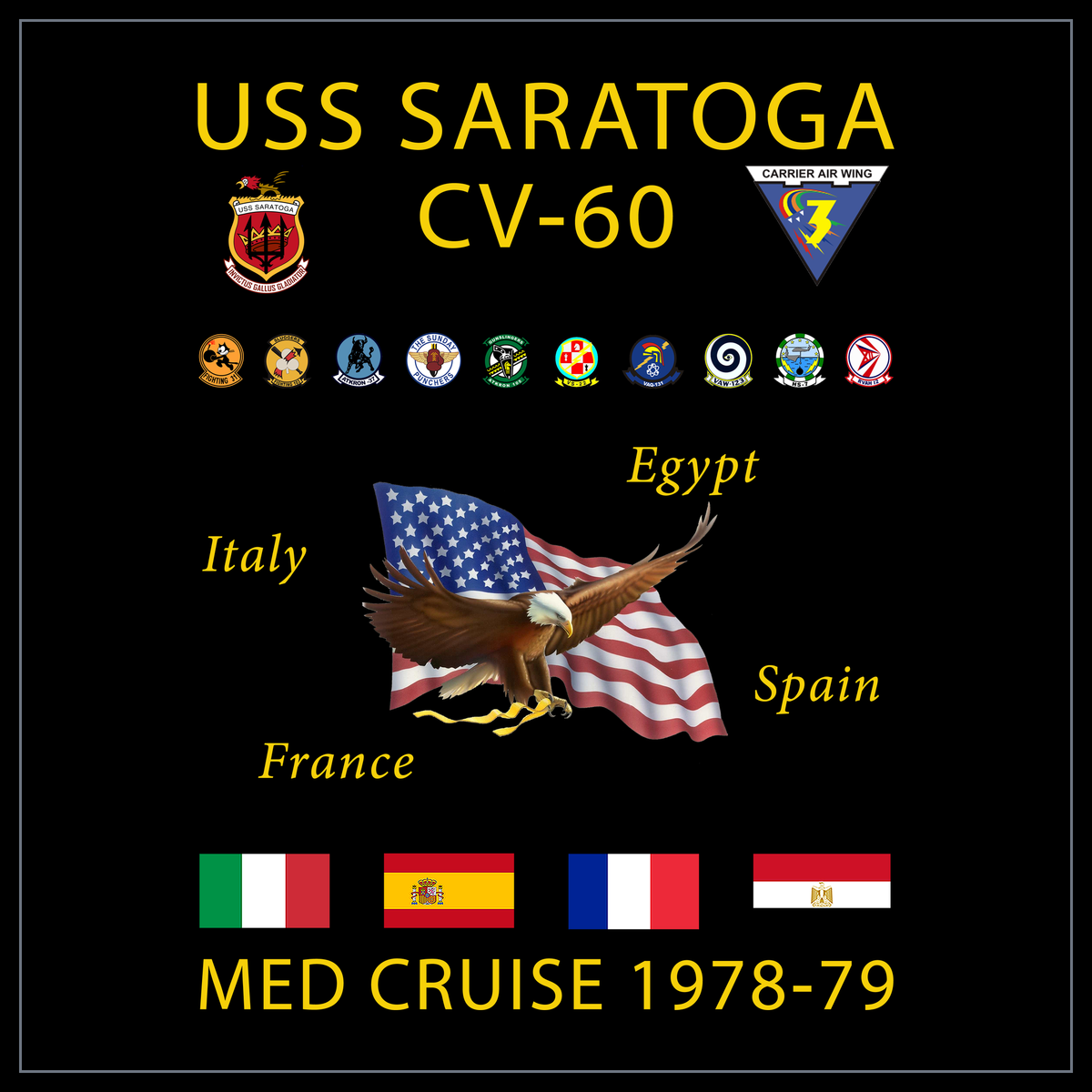 USS Saratoga CV-60 1978-79 cruise design
