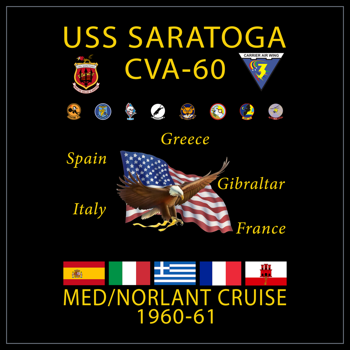 USS Saratoga CVA-60 1960-61 cruise design