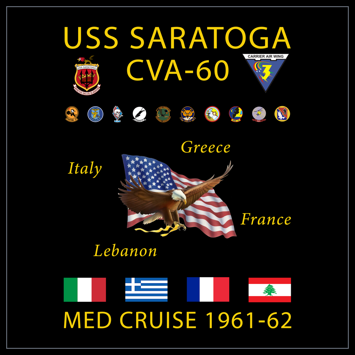 USS Saratoga CVA-60 1961-62 cruise design