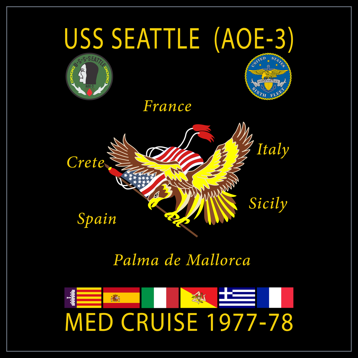 USS Seattle AOE-3 1977-78 cruise design