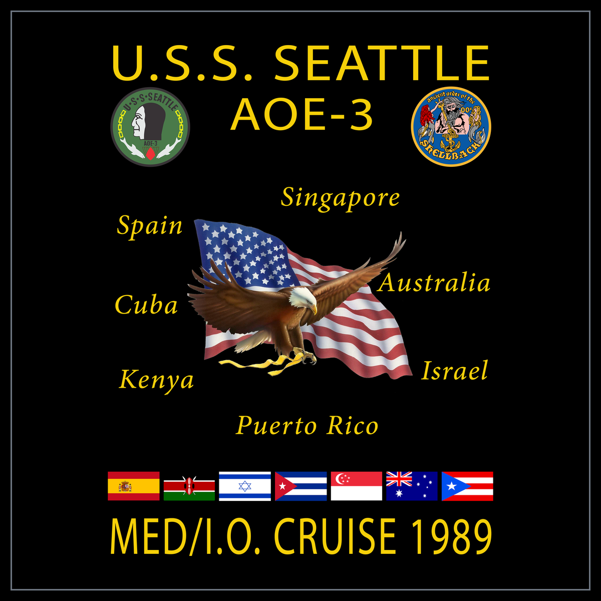 USS Seattle AOE-3 1989 cruise design