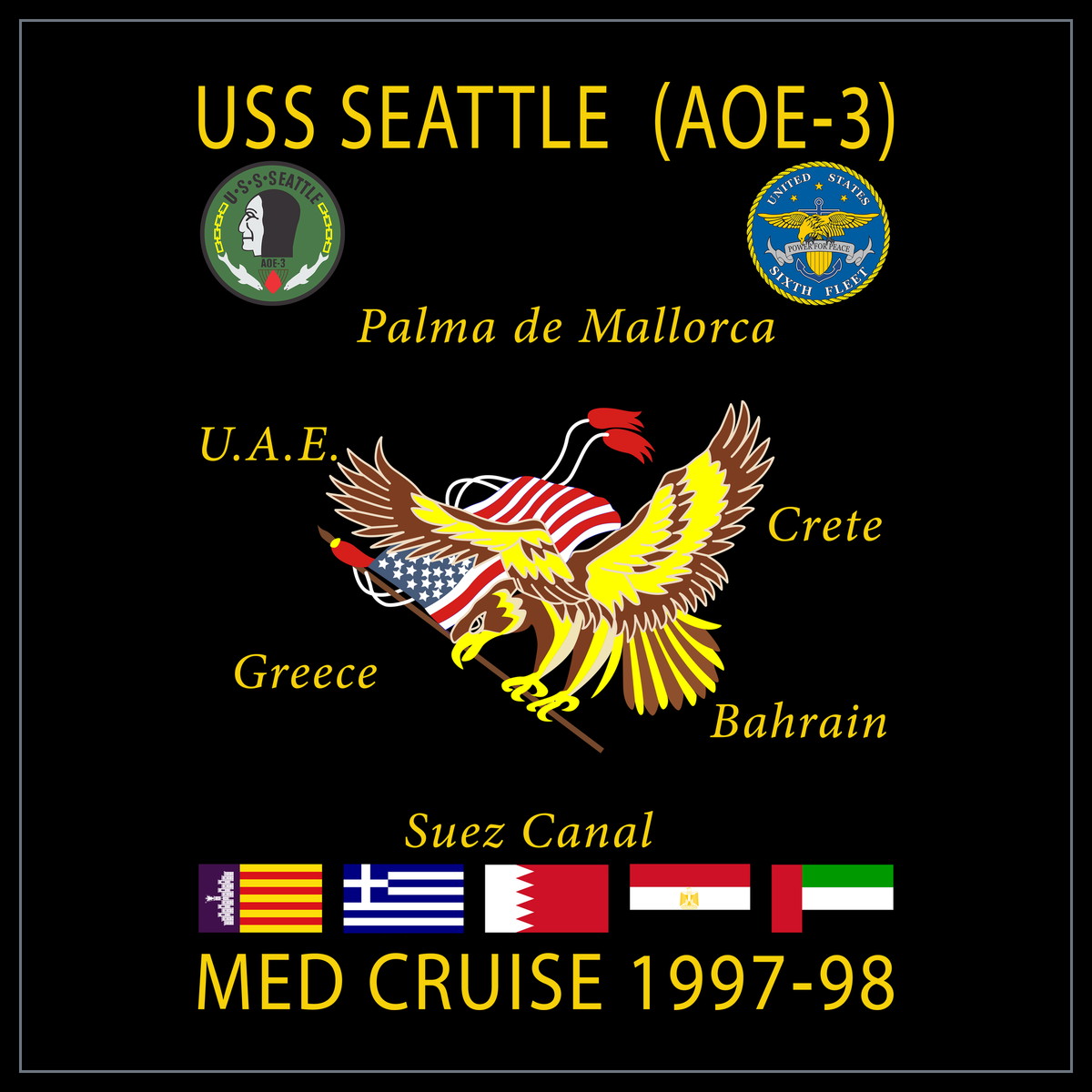 USS Seattle AOE-3 1997-98 cruise design