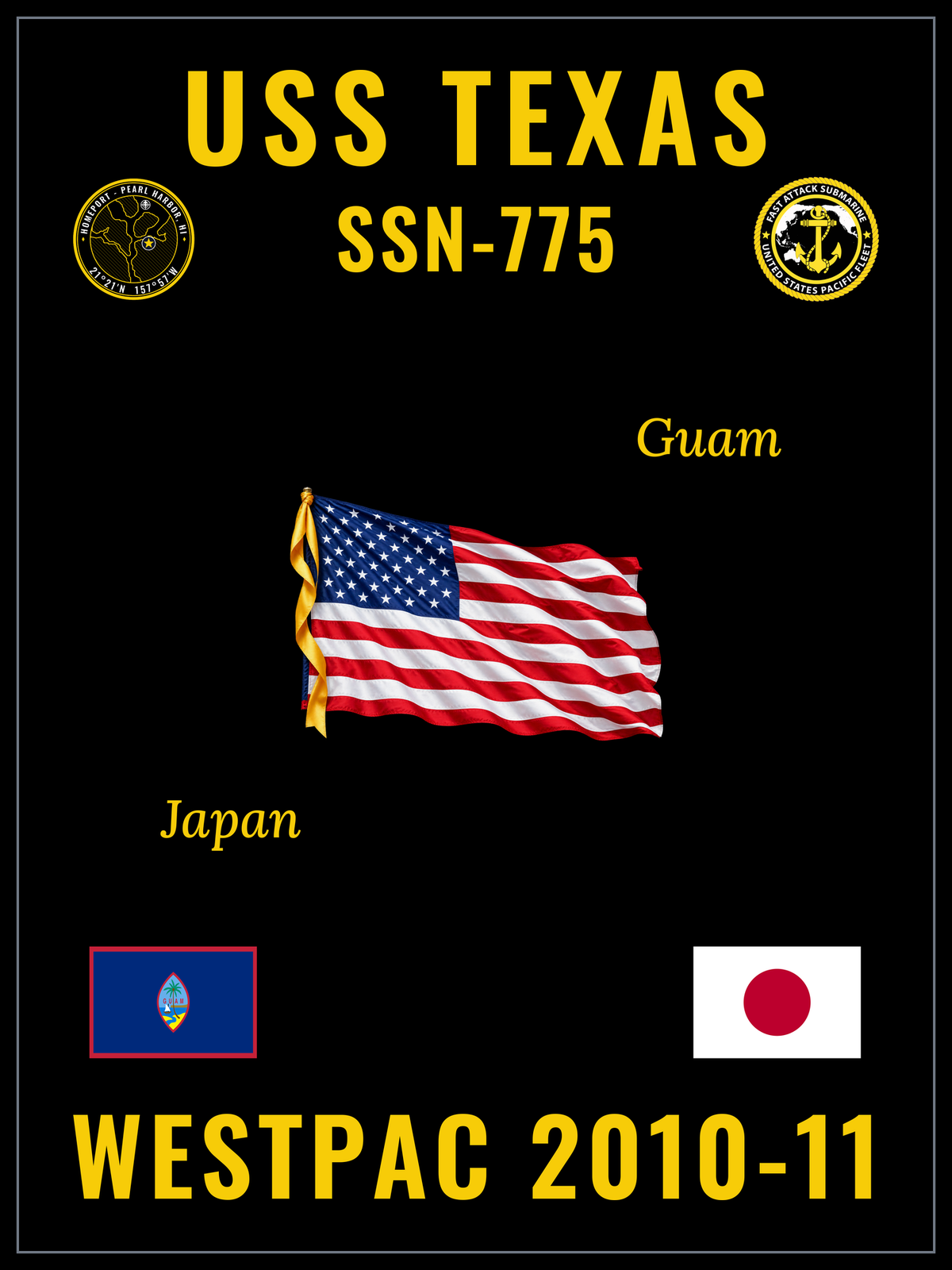 USS Texas (SSN-775) 2010-11 cruise design