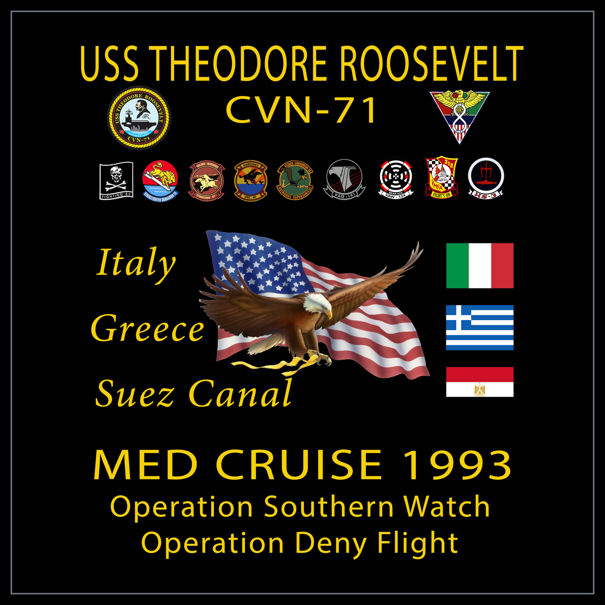USS Theodore Roosevelt CVN-71 1993 cruise design