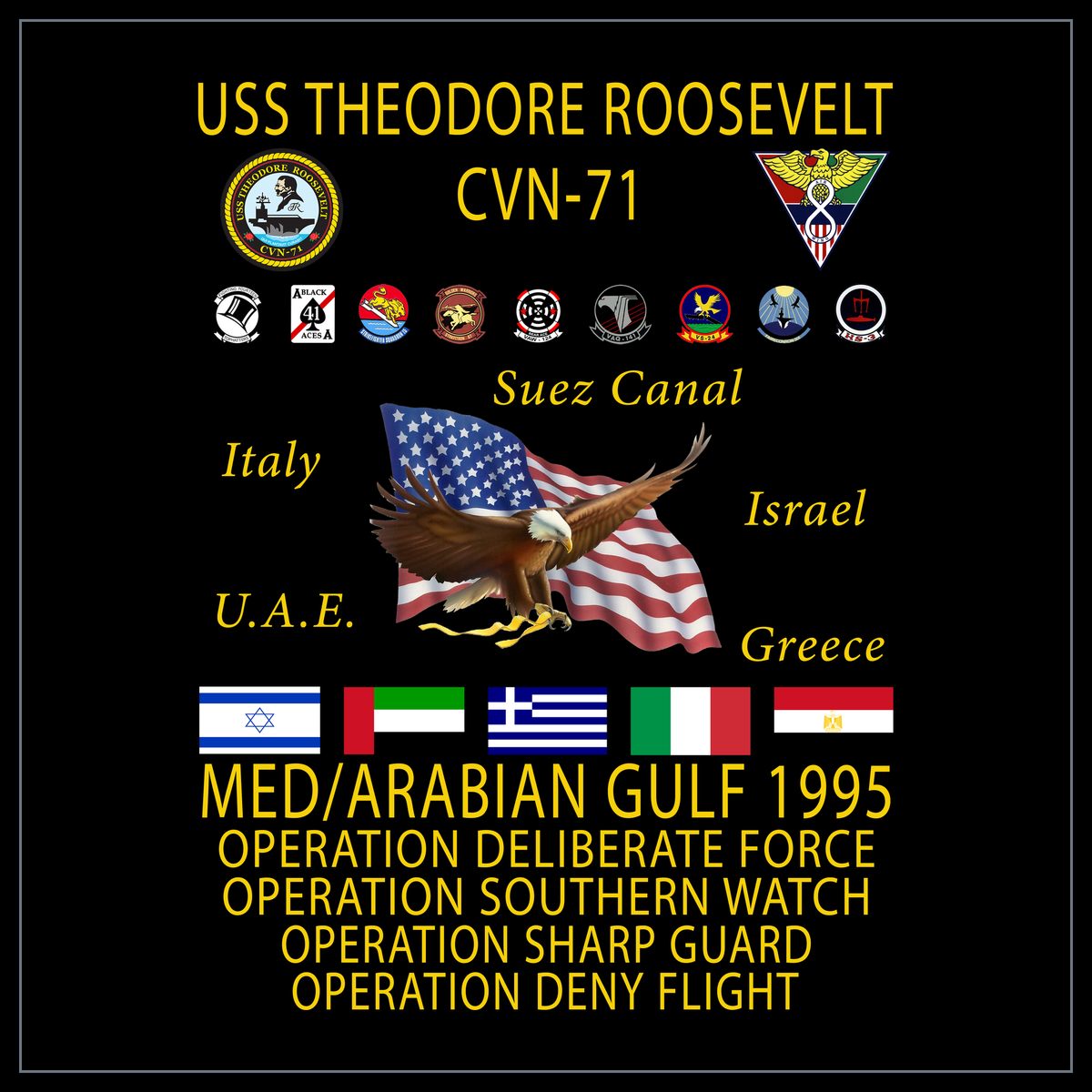USS Theodore Roosevelt CVN-71 1995 cruise design