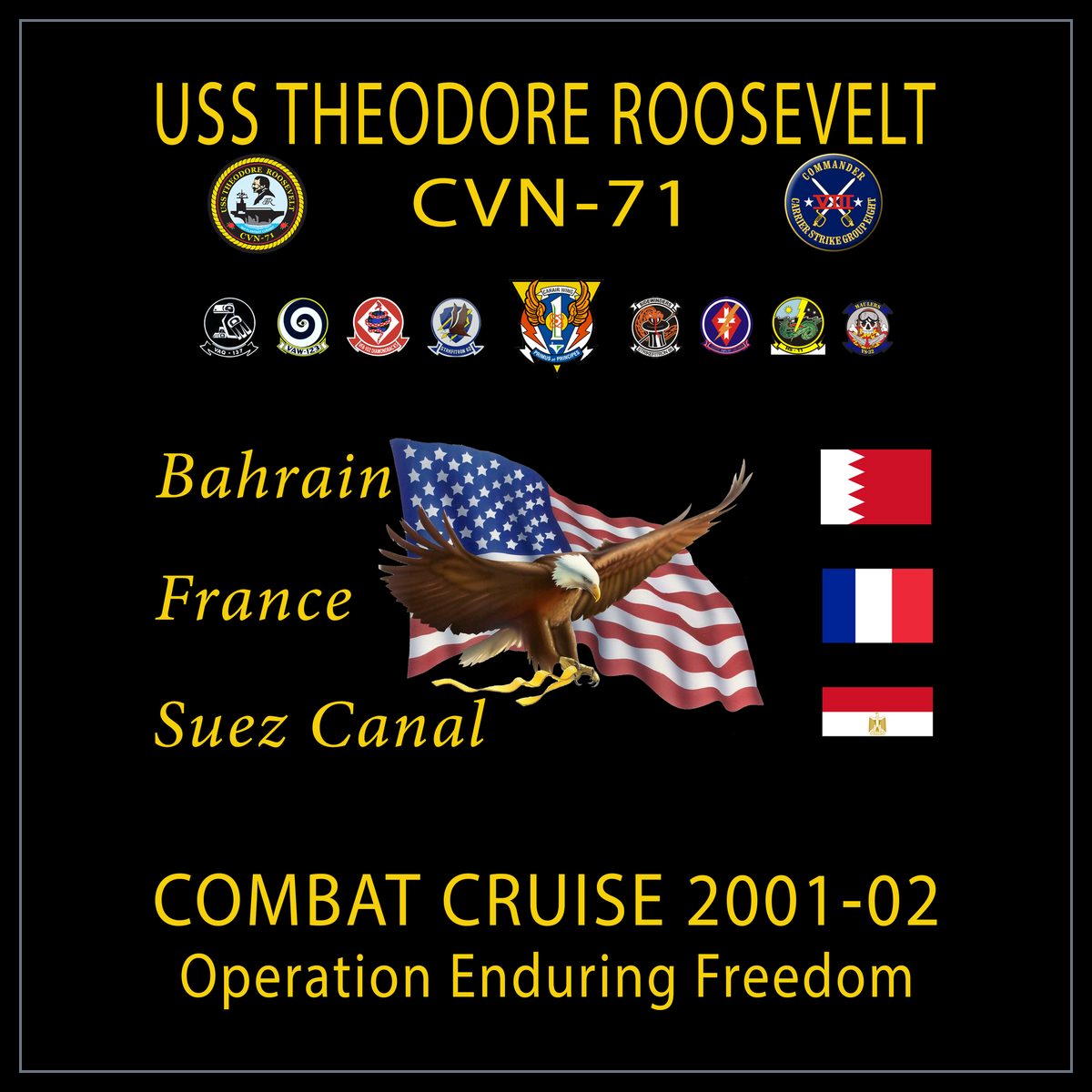 USS Theodore Roosevelt CVN-71 2001-02 cruise design