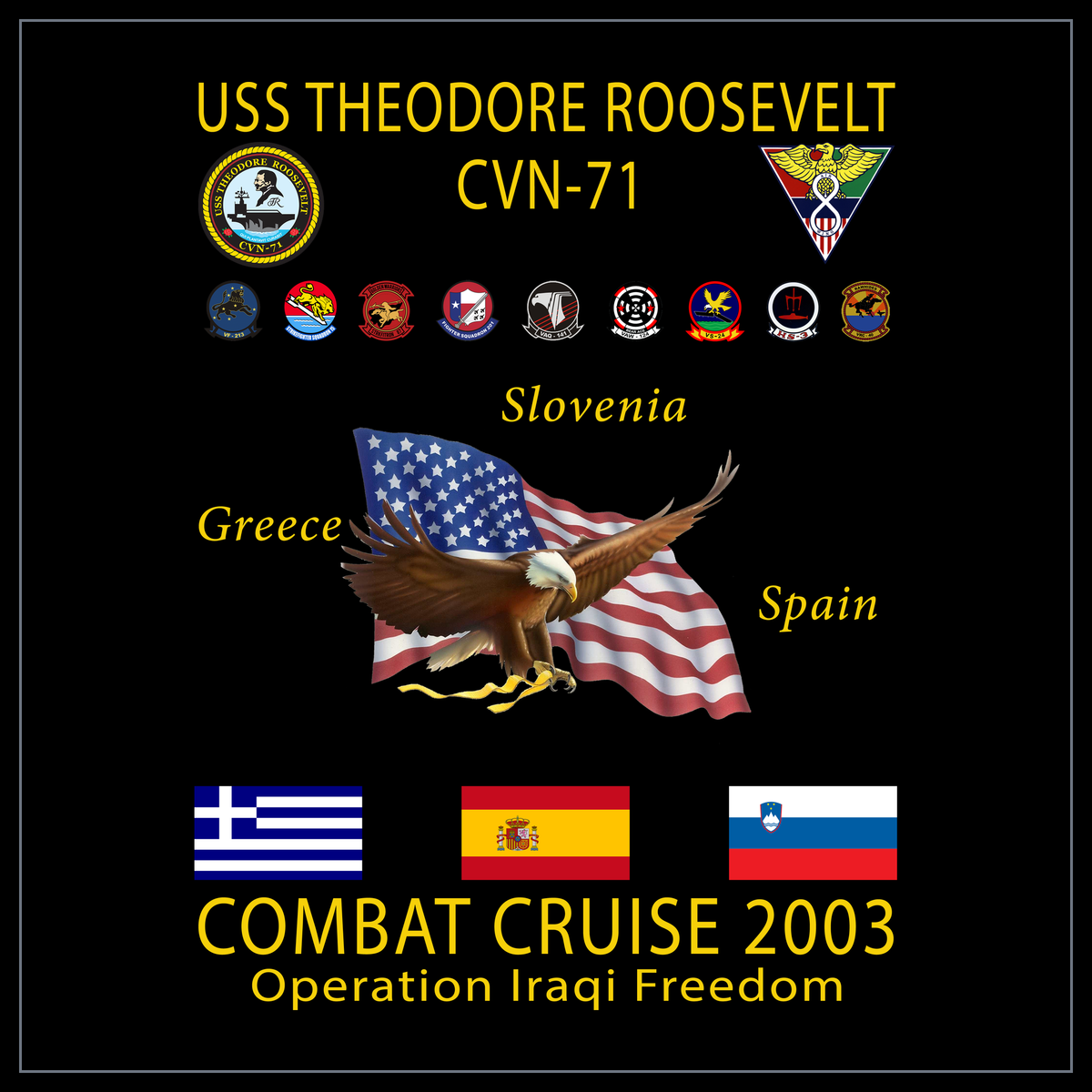 USS Theodore Roosevelt CVN-71 2003 cruise design