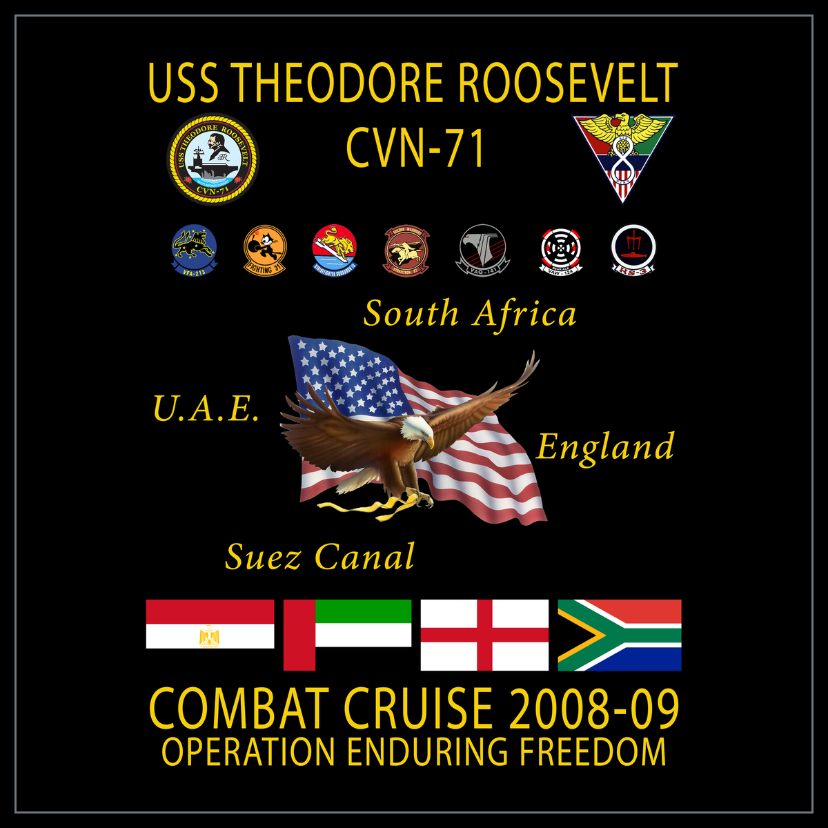 USS Theodore Roosevelt CVN-71 2008-09 cruise design
