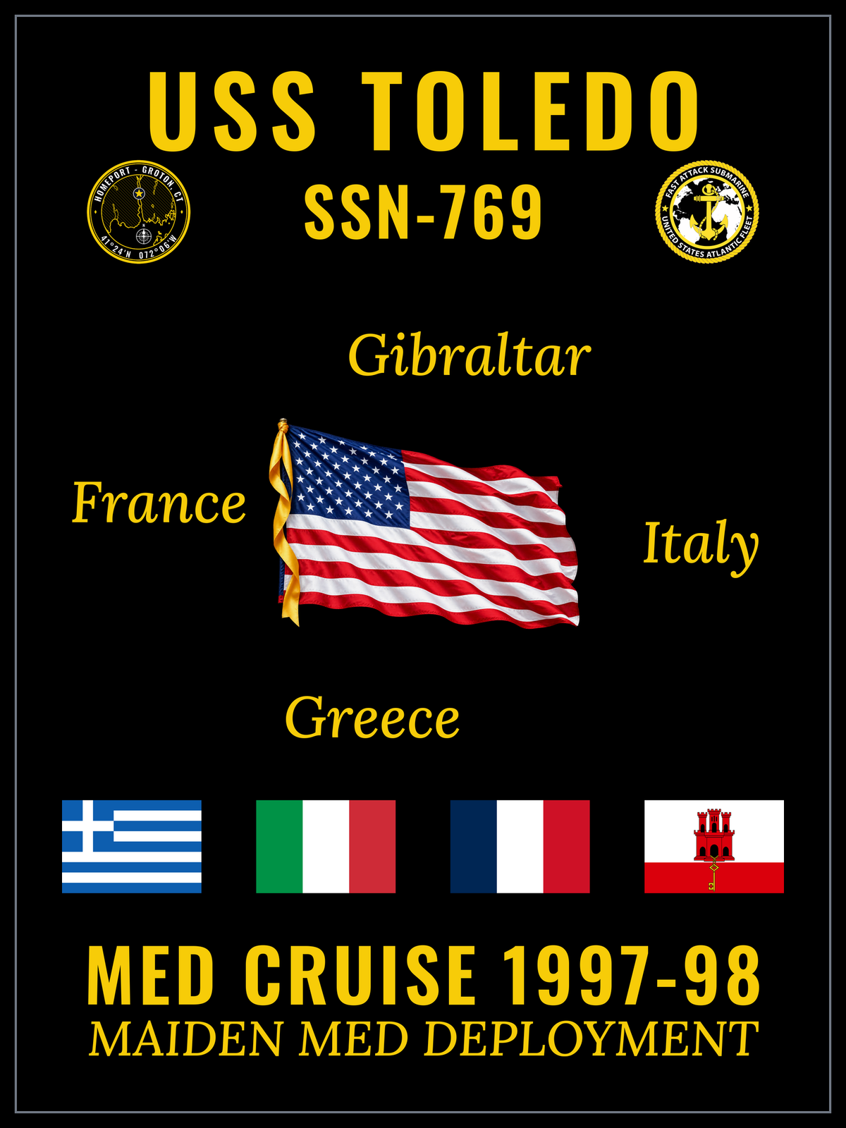 USS Toledo (SSN-769) 1997-98 cruise design