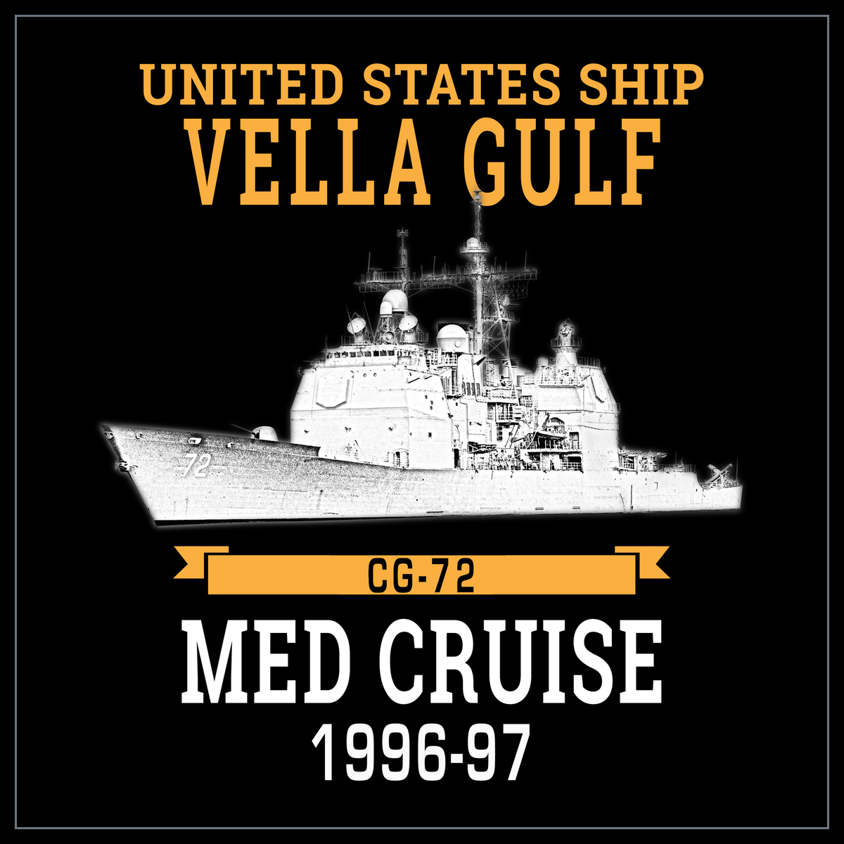 USS Vella Gulf CG-72 1996-97 cruise design