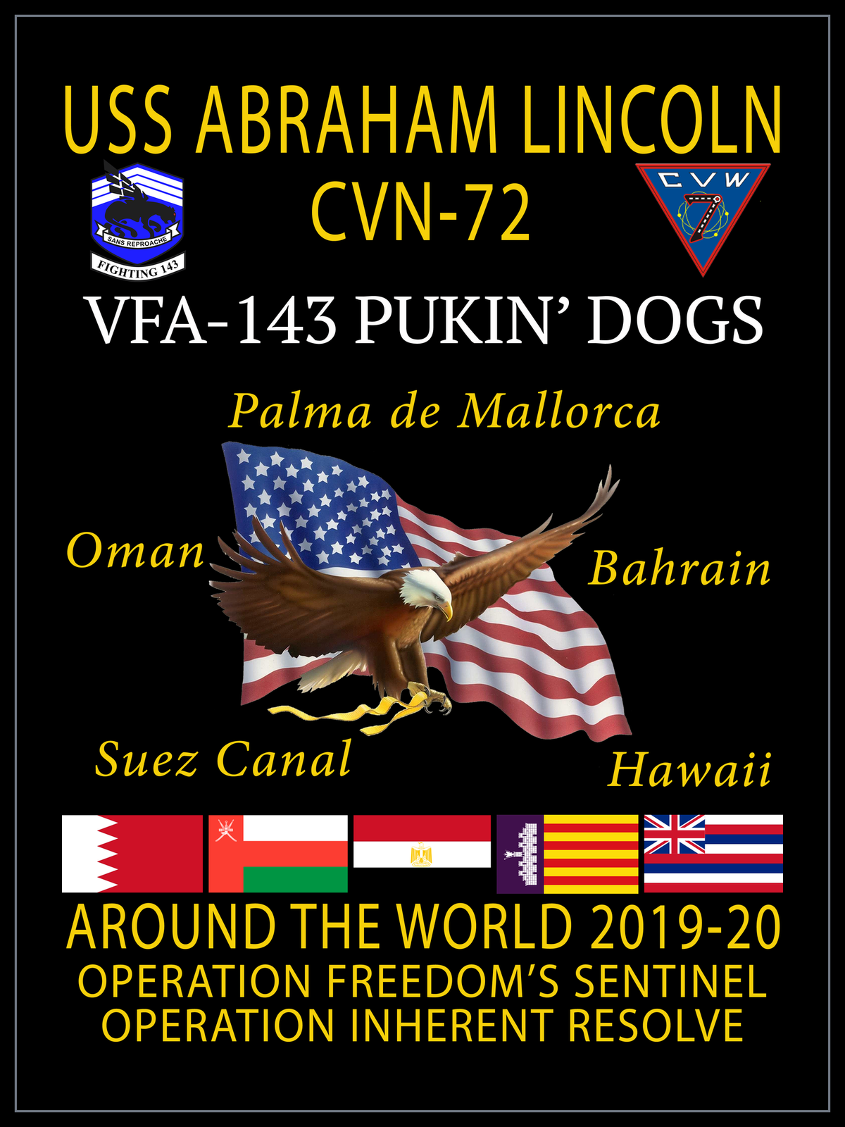 VFA-143 Pukin Dogs 2019-20 cruise design