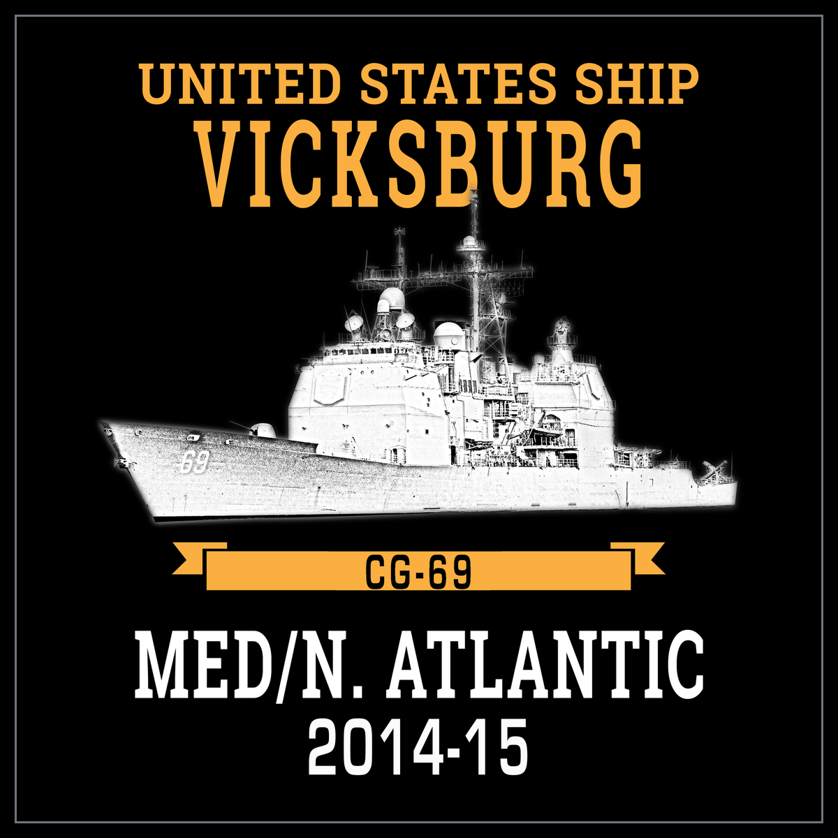 USS Vicksburg CG-69 2014-15 cruise design