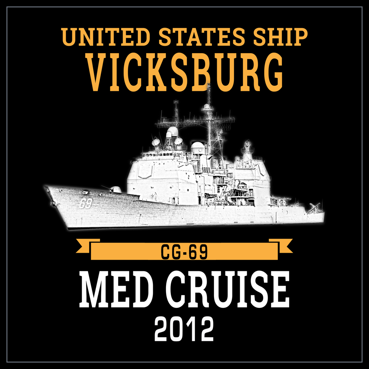 USS Vicksburg CG-69 2012 cruise design