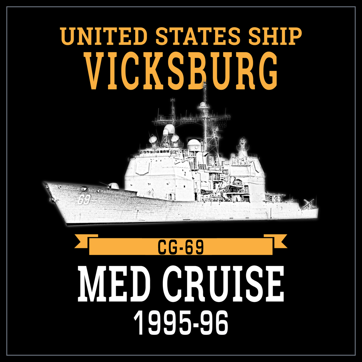 USS Vicksburg CG-69 1995-96 cruise design