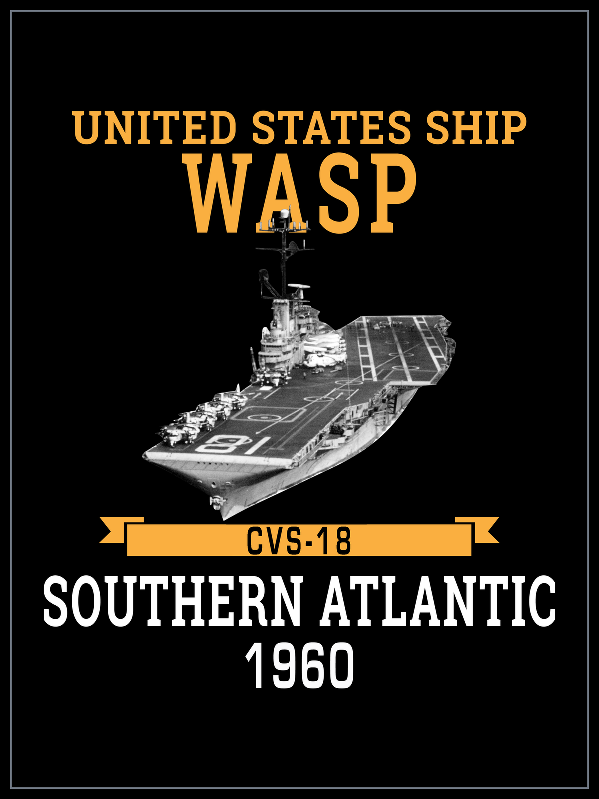 USS Wasp CVS-18 1960 cruise design