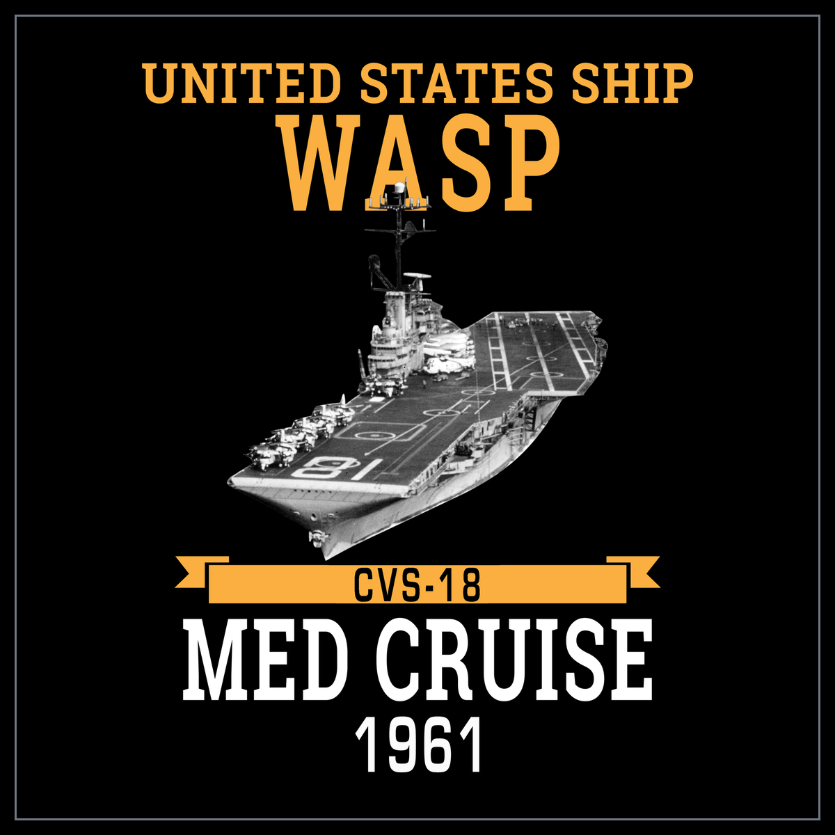 USS Wasp CVS-18 1961 cruise design