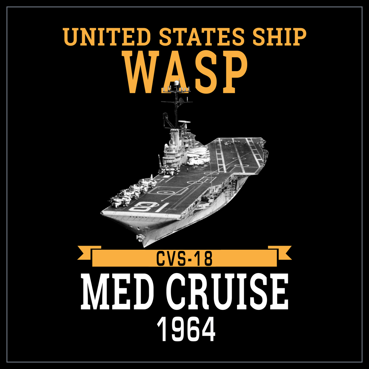 USS Wasp CVS-18 1964 cruise design