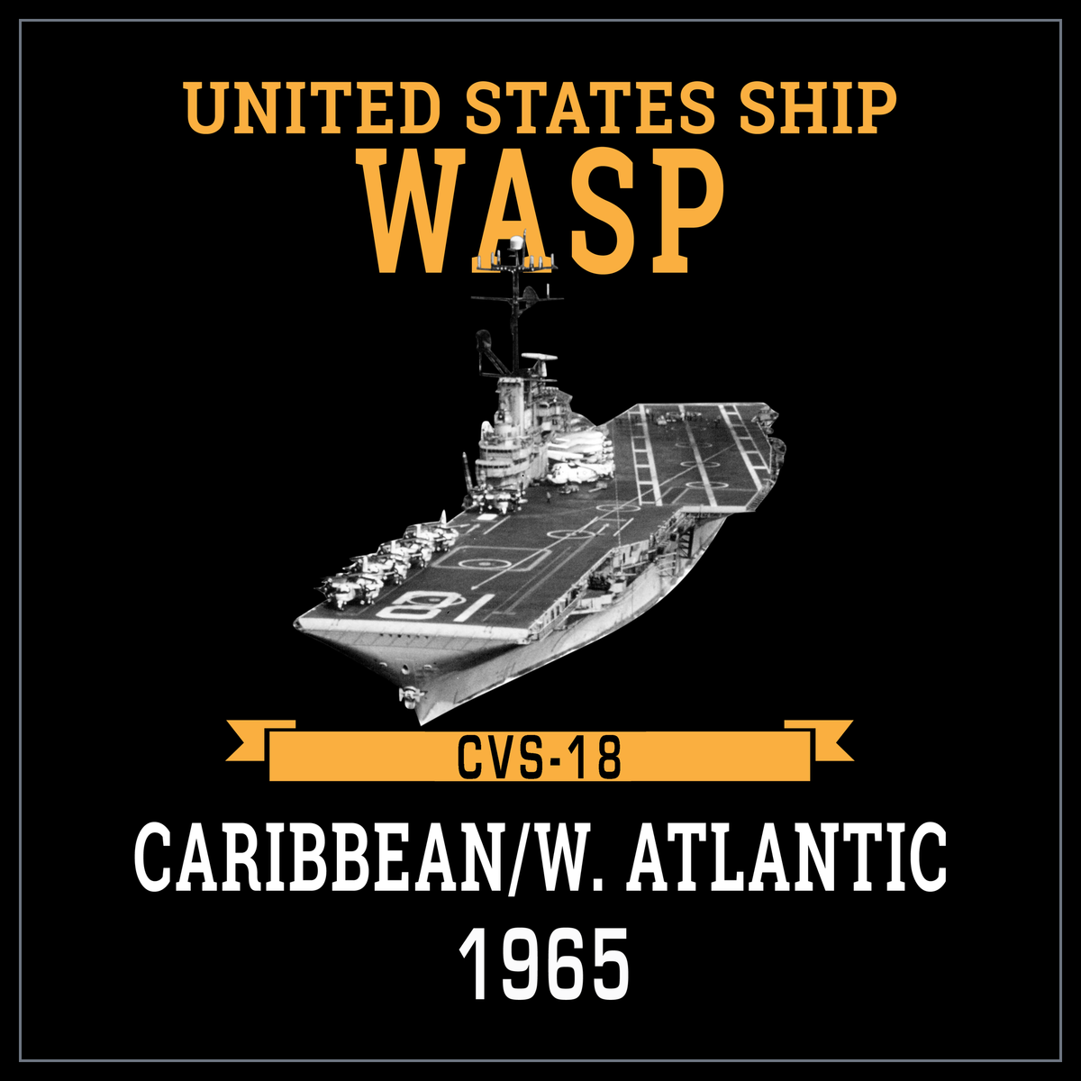 USS Wasp CVS-18 1965 cruise design