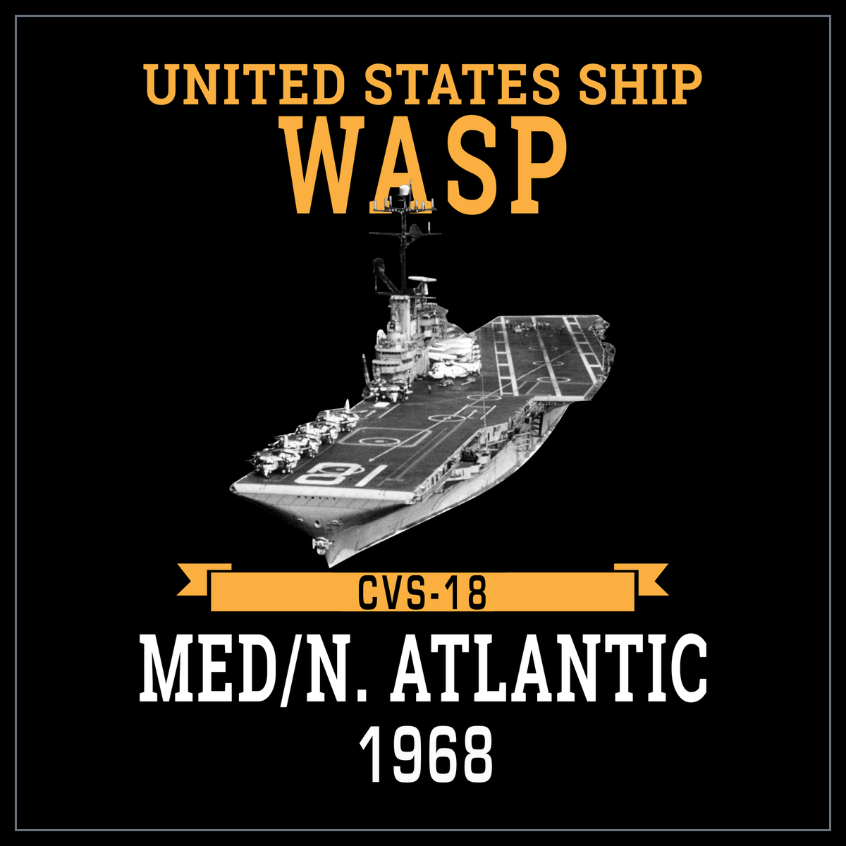 USS Wasp CVS-18 1968 cruise design