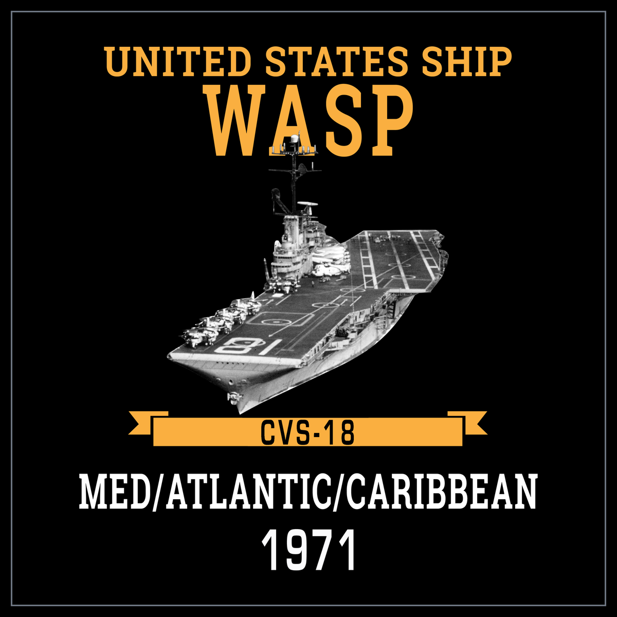 USS Wasp CVS-18 1971 cruise design