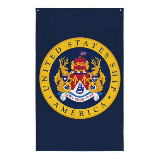 USS America (CV-66) Ship's Crest Flag