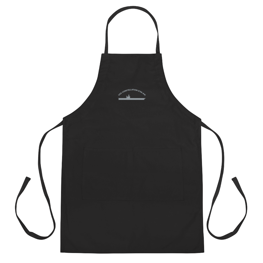 USS Constellation (CVA-64) Embroidered Apron – black