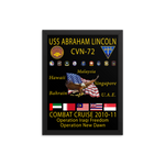 USS Abraham Lincoln (CVN-72) 2010-11 Framed Cruise Poster – black, 12x16