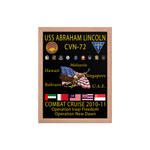 USS Abraham Lincoln (CVN-72) 2010-11 Framed Cruise Poster – red, 12x16