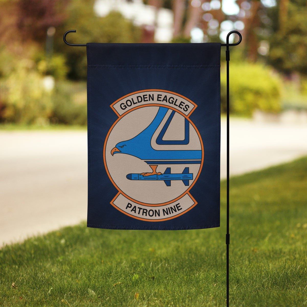 VP-9 Golden Eagles Squadron Crest Garden Flag - Navy