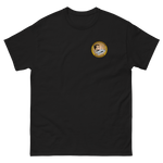 USS Abraham Lincoln (CVN-72) Ship's Crest Shirt – front view, black