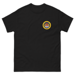 USS America (CVA/CV-66) Ship's Crest Shirt – front view, black