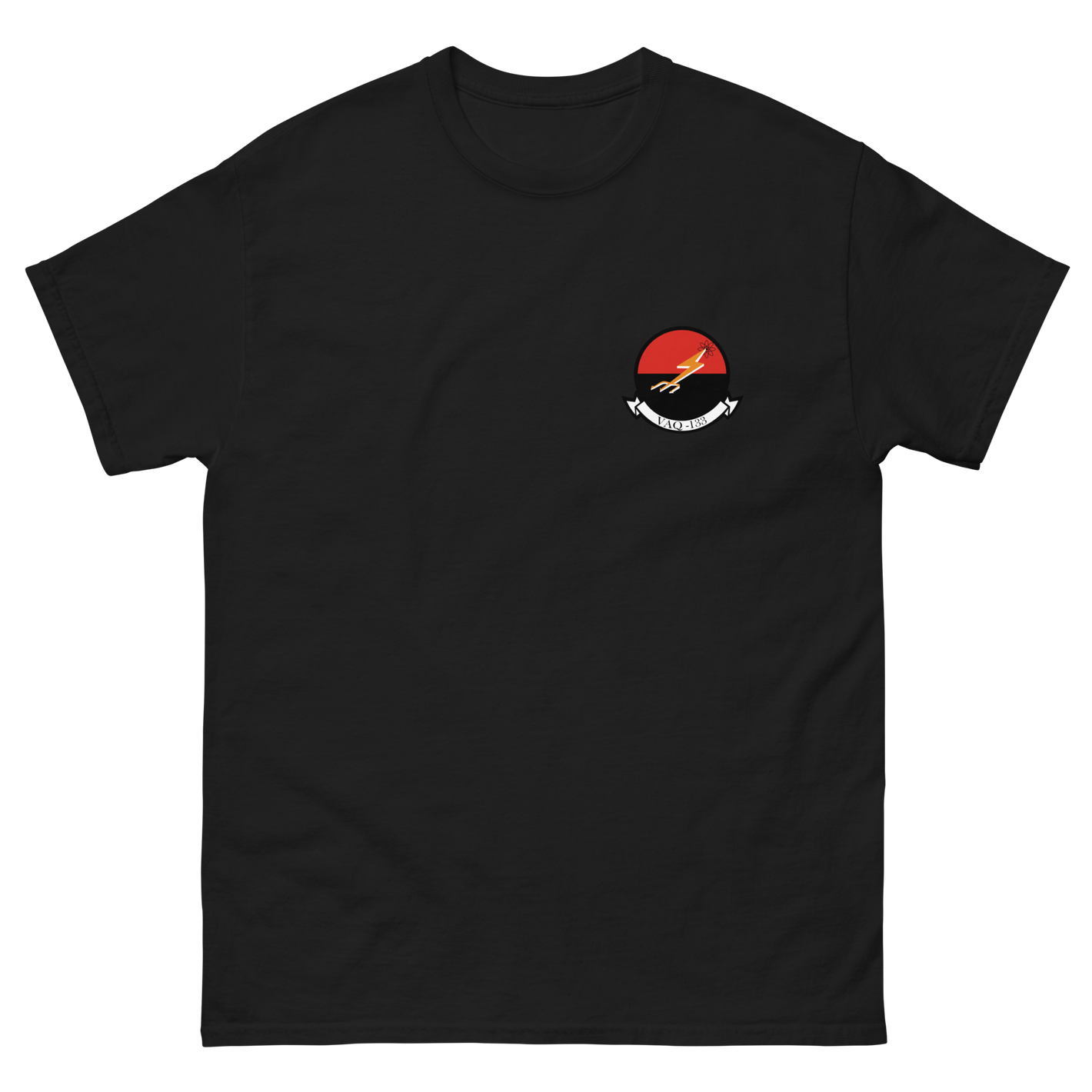 VAQ-133 Wizards Squadron Crest T-Shirt – front view, black