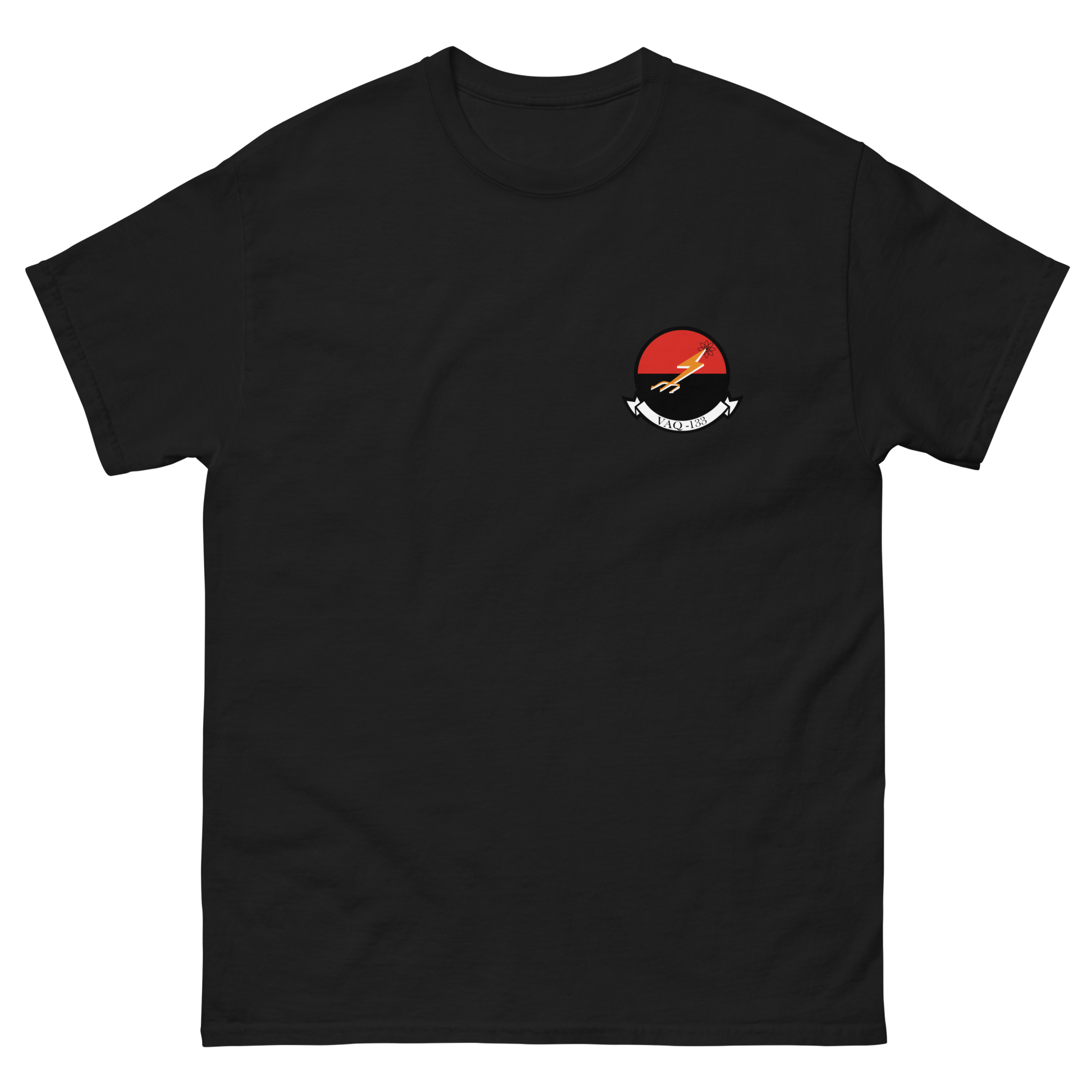 VAQ-133 Wizards Squadron Crest T-Shirt – front view, black