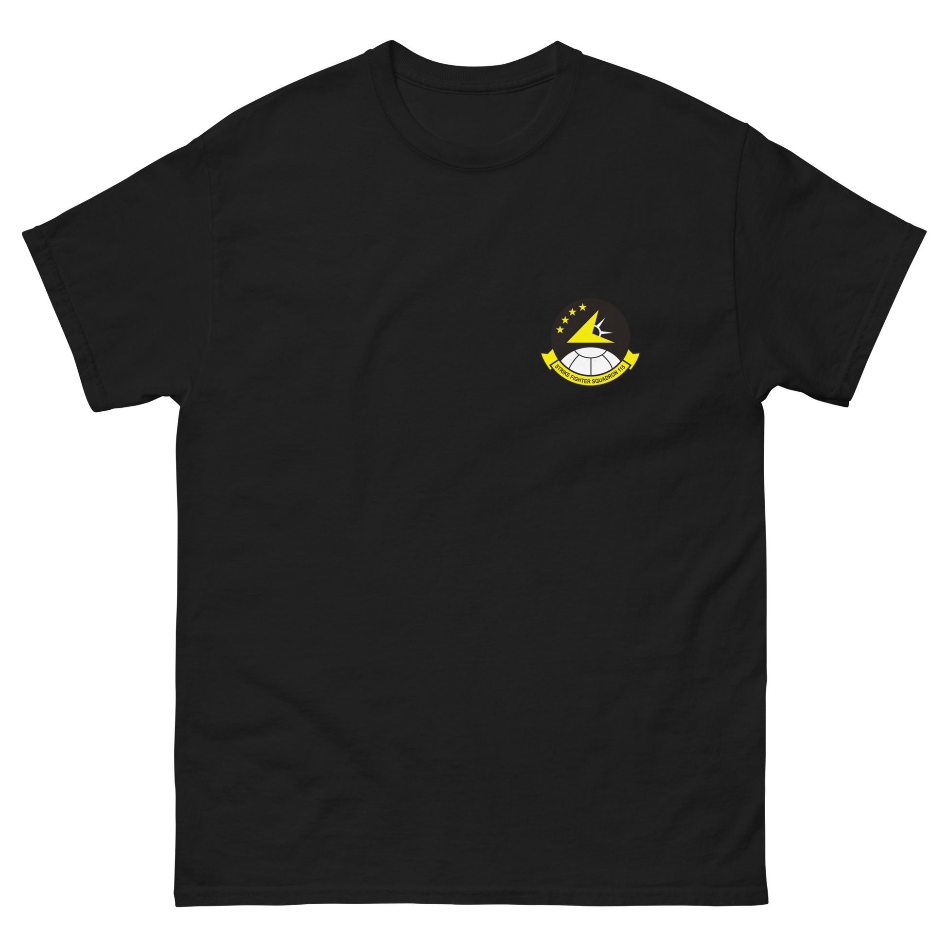 VFA-115 Eagles Squadron Crest T-Shirt – front view, black