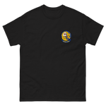 VFA-192 World Famous Golden Dragons Squadron Crest T-Shirt – front view, black