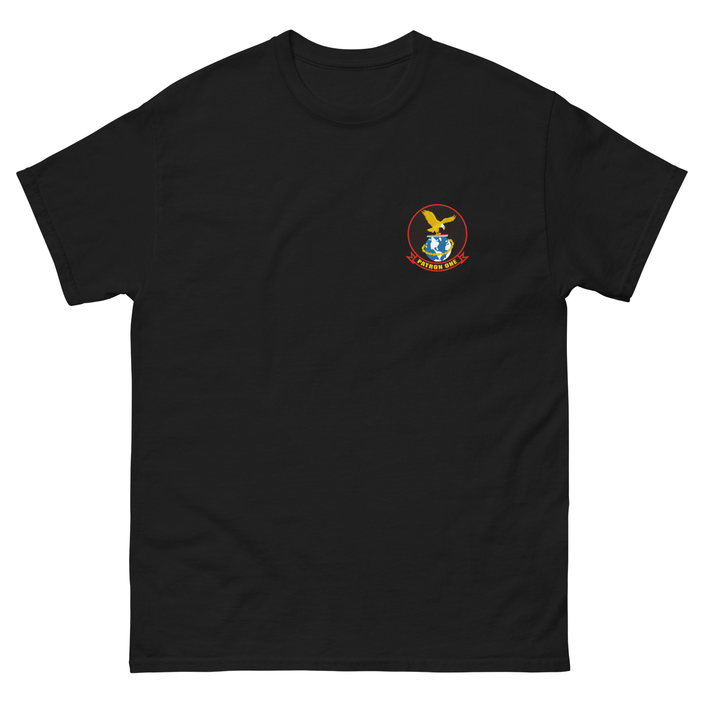 VP-1 Screaming Eagles Crest T-Shirt – front view, black