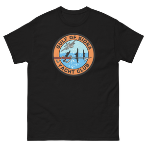 Gulf of Sidra Yacht Club T-Shirt – front view, black