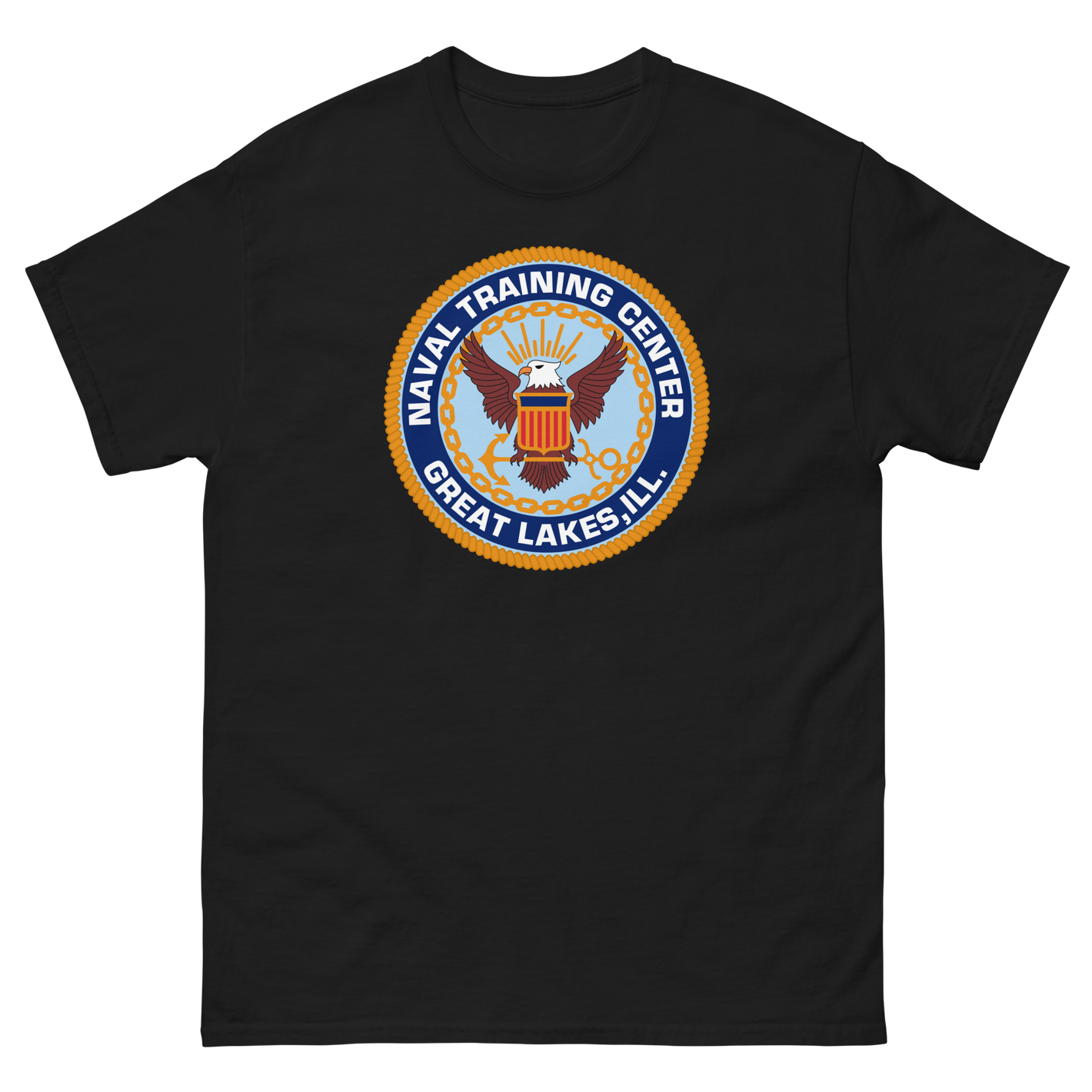 NTC Great Lakes Crest T-Shirt – front view, black