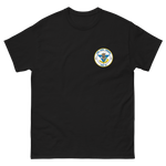 USS Carl Vinson (CVN-70) Ship's Crest Shirt – front view, black